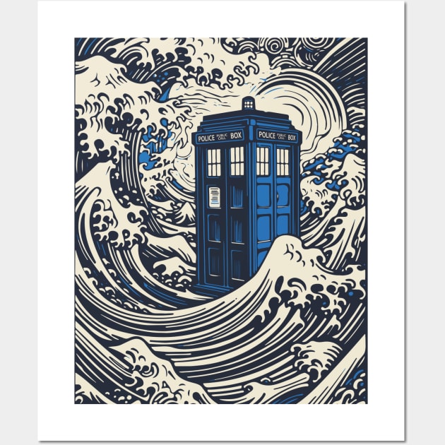 Kanagawa Tardis Wall Art by DesignedbyWizards